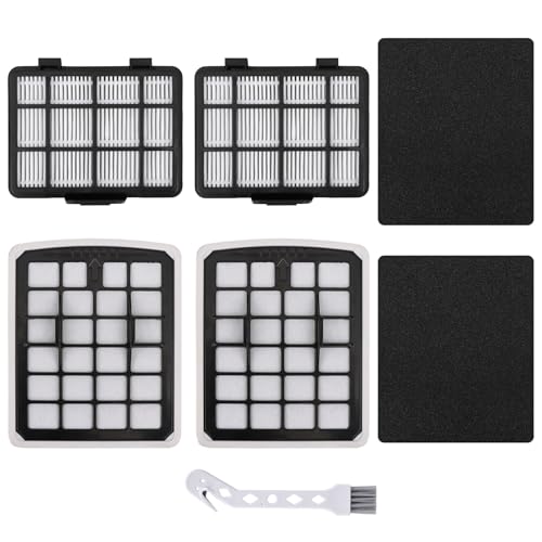 Replacment Filter Compatible with Eureka NEN186BL  Bagless Canister Vacuum Cleaner Replacement Parts, 2 HEPA Filters & 2 Dust Cup Filters Element, 4 Pack - Attemart NEN180