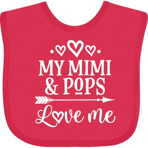 inktastic Mimi and Pops Love Me Granddaughter Baby Bib