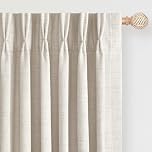 DEFYNEE Pinch Pleated Curtain, Blackout Curtains for Bedroom, Linen-Look Thermal Insulated, with Back Tab & Hooks, Curtains for Living Room, Office, 2 Panels,40"x84",Cream