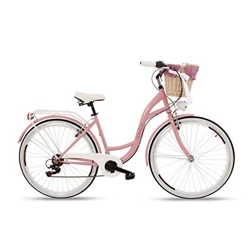 Goetze Mood Damcykel, retro, vintage, Holland Citybike, 26 tums aluminiumhjul, 6 växlar, Shimano-växel, djupsteg, korg med vaddering gratis!