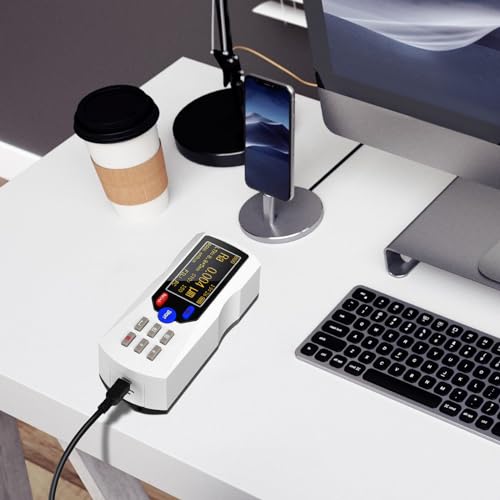 Image of GOYOJO Surface Roughness Tester Profilometer High Precision Digital Surface Roughness Meter Gauge (White)