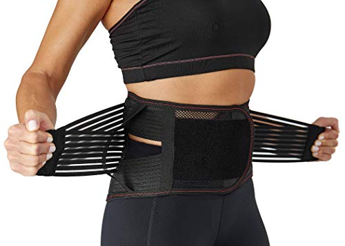 Qccent Back Brace Lumbar Support Belt Lower Back Brace 2 Ice Packs