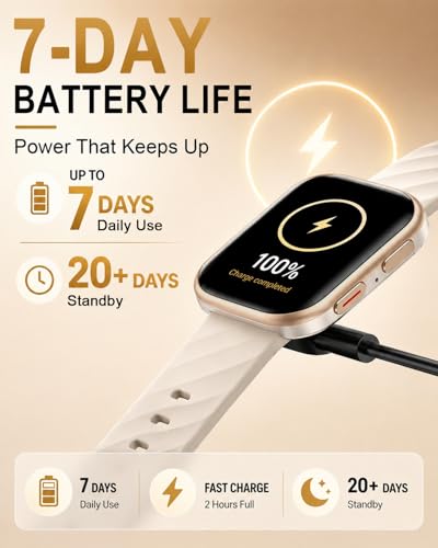 Image of MorePro Health Fitness Tracker (Make /Answer Call), 24 /7 Heart Monitor with Blood Pressure, Blood Oxygen, Sleep Tracking, 120+ Sports Modes Smart Watch with 7-Day Battery, Compatible with iOS Android