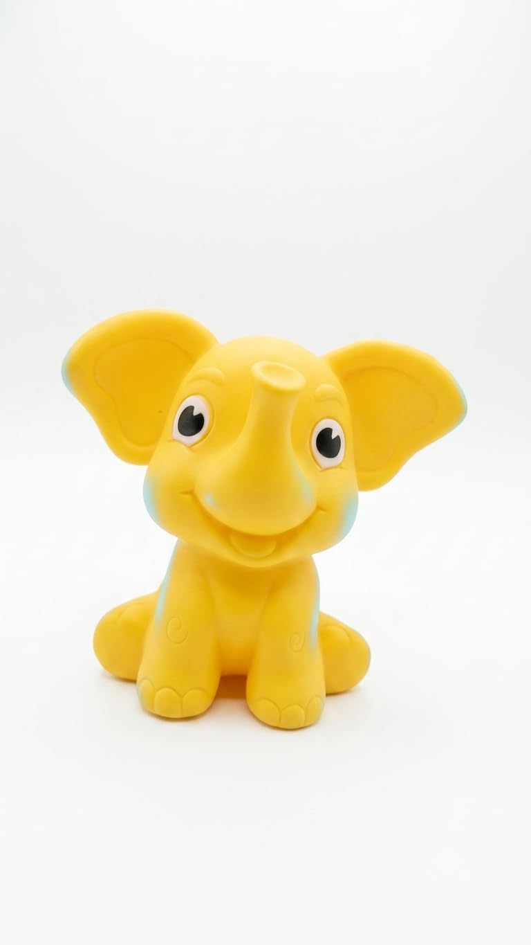 mamadreams Elephant Squeeze Toy for Kids L Size – Soft, Safe & Non-Toxic Baby Bath Toy | BPA-Free Stress Relief for Toddlers & Infants | Cute Blue Animal Toy for Boys & Girls - Yellow-image-48
