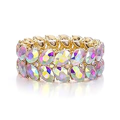 Oval-Iridescent AB Gold-Tone
