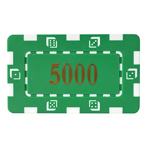 Lqian Poker Chip Set Poker Chips Square Poker Chips With Gilding Denomination 32G Iron/Abs Poker Chips Entertainment Chip Insert Metal 25 Pcs/Lot (Color : 1000 Black) #TOP7