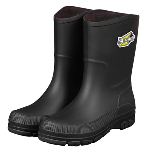 Botas de lluvia de jardín para hombre ligeras y largas para actividades de pesca exterior