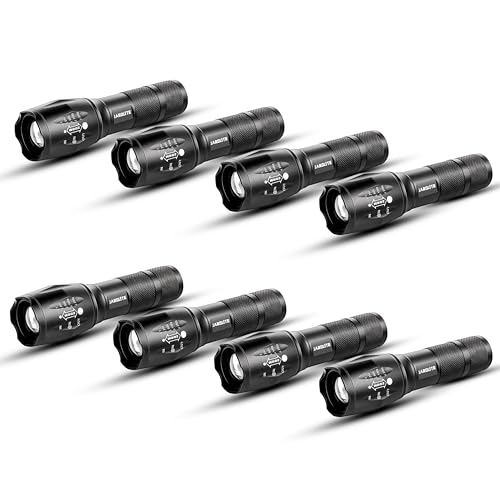 Lampe torche tactique pour camping et promenade de chien lot de 8