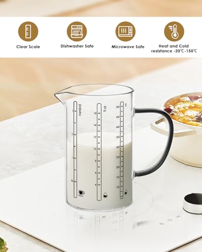 Vaso medidor de vidrio LIBWYS 1500 ml con silicona antideslizante miniatura 6