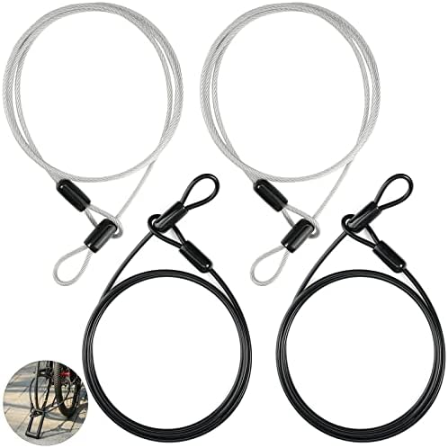 Câble Antivol Acier 6mm X 80cm - Pour Moto, Vélo, Casque, Sécurité Renforcée Avec Serrure à Clé
