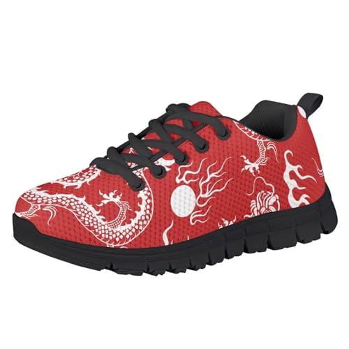 Girls Running Shoes Lightweight Athletic Sports Shoes Kids Non-Slip Lace-up Sneakers Breathable for Tennis Walking