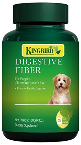 KingBird Lot of 2 Digestive Fiber Chewable's for Dogs Helps a Number of intestinal Disorders in Dogs Including Diarrhea, Constipation, & Anal Gland Issues (90 Count Soft Chews)
