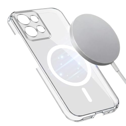 Image of Jkobi Lifetime Anti-Yellow MagSafe Compatible Clear Back Cover Case for Motorola Moto Edge 50 5G (Sleek Hard Crystal | Shockproof and Camera Protection)