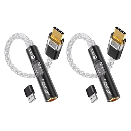 Image of 2026 USB C DAC Audio Adapter with Headphone Amplifier, USB C to 3.5mm Audio Adapter for Wired Headphones, Hi-Res Type C DAC Compatible with iPhone 15, Android, Laptop & Tablet
