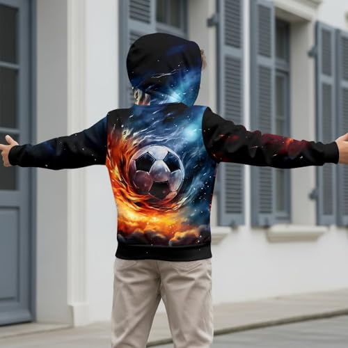 Kids Zipper Hoodies for Boys Kids' Full Zip Ultra Soft Fabric Hoodie Sweatshirt for Boys Size 6-164