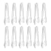 New Star Foodservice 35643 Scalloped Clear Utility Tongs, 9",