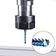 GHWMYD CNC Fräser mit Insgesamt 40 Fräsköpfen,3,175mm (1/8) Schaft,mit 2-Nuten Flach- als auch Kugelkopffräsern, Nano Blue Beschichtung & Titan Beschichtung,Schaftfräser-Satz