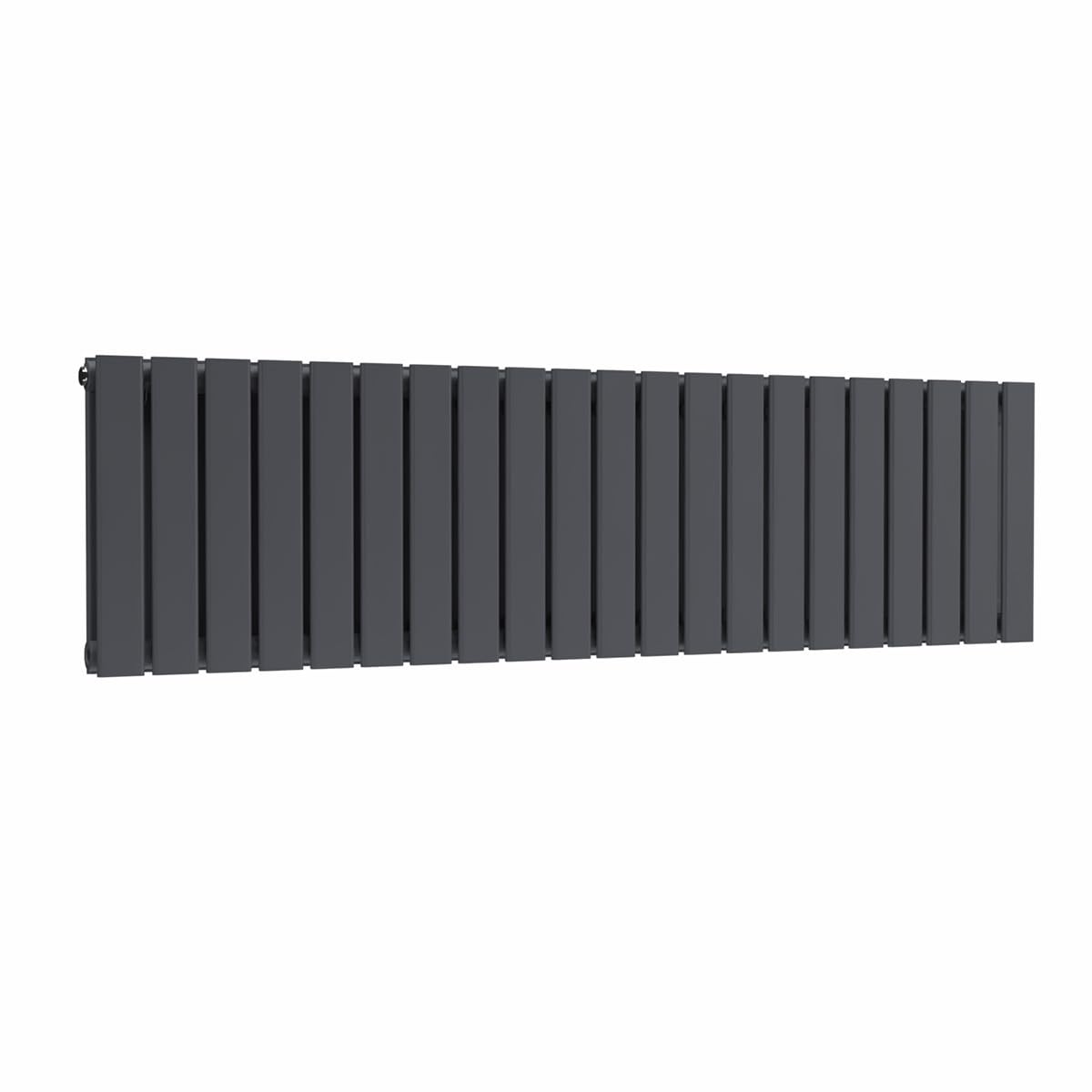 Lux Heat Anthracite Grey Flat Horizontal Double Panel Designer Radiator 400Mm (H) X 1470Mm (W)