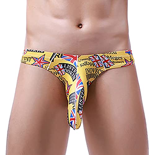Munweiyu Coloridas tangas para hombre sexy ropa interior sexy tanga tanga tanga pierna larga bragas eróticas divertidas calzoncillos de cintura baja T espalda bikini ropa interior batik jockstrap