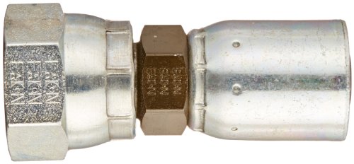 Image of EATON Weatherhead Coll-O-Crimp 08E-08L 30 Degree Flare Female Swivel Fitting, AISI /SAE 12L14 Carbon Steel, 1 /2 inch Hose ID, 1 /2 inch Pipe Size