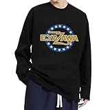 [ロニコン] Tシャツ メンズ レディース ティーシャツ 矢沢永吉 長袖 綿100% T-Shirts 肩落とし 丸襟 通勤 通学 日本からの発送 Black 3XL