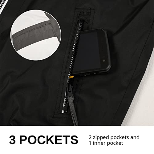 Lansbojun Mens Windbreaker Jackets Hooded Water-resistant Wind Breakers Casual Sportswear3