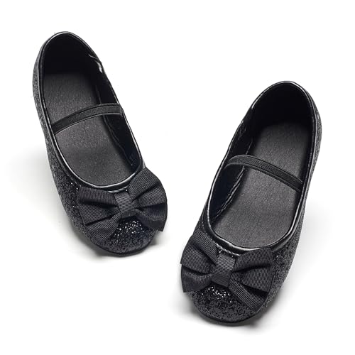 Image of GINFIVE Toddler Girls Dress Shoes Little Girls Mary Janes Ballerina Flats Shoes Toddler