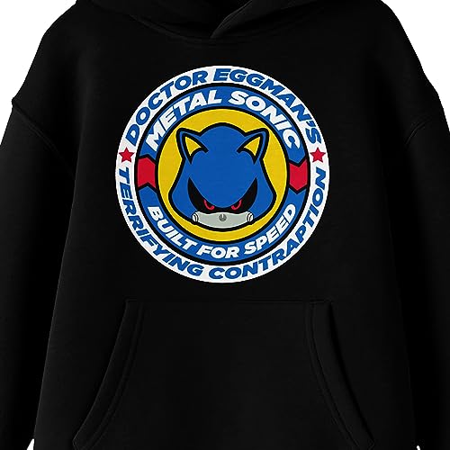 Bioworld Sonic The Hedgehog Metal Sonic Long Sleeve Youth Black Hooded Sweatshirt2