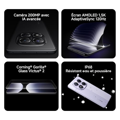 Xiaomi Smartphone Redmi Note 14 Pro 5G,8+256GB,Violet,Caméra IA prograde 200MP,IP68,Charge Turbo 45W avec Batterie 5110mAh,fonctionnalités IA (Chargeur Non Inclus,Version Française+2Ans de Garantie) – Image 6