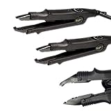 RemyHaar.eu - Profi Wärmezange für Bondings Extensions Haarverlängerungen 611 Temperaturregler Hair Extensions Tool (Schwarz)