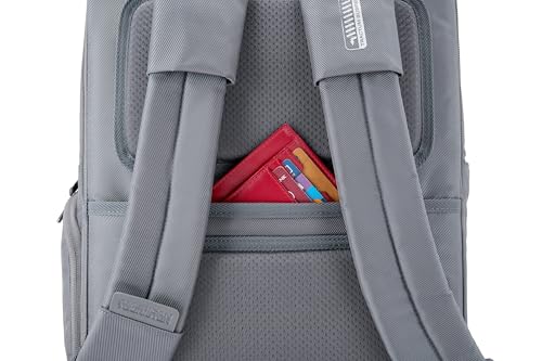 Image of American Tourister Zork Pro | 19 Ltrs | 2 Compartments | Ergonomic Padded Back Panel & Shoulder Straps | Executive Backpack | 1 Year International Warranty | Charcoal