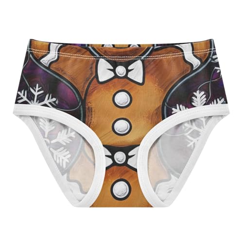 Florals Girls Underwear Toddlers 2t Cotton Girl Panties Cute Happy Gingerbread Man Black Undies Kids Briefs
