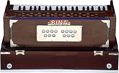 Harmonium BINA No. 17 Delux, In de VS, vouwen, speciaal dubbel riet, safri, Kirtan, 9 stops, palissander kleur… - Image 6