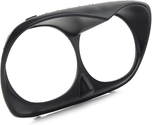 GZYF Cubierta de bisel de faros delanteros de motocicleta para Harley Road Glide FLTR 1998-2013, negro mate