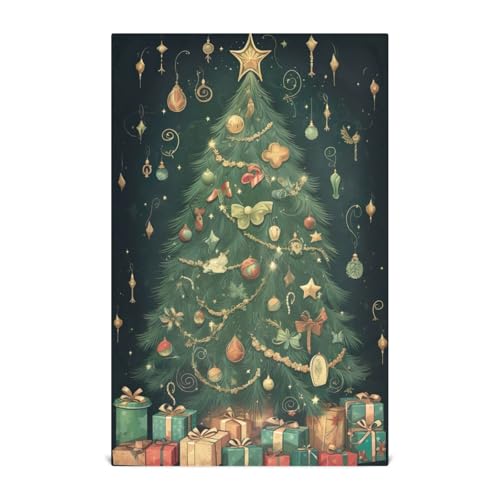 Juego de paños de cocina navideños GAIREG absorbentes de 28x18" con estampado festivo 2