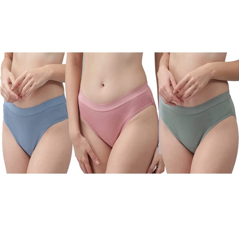 Women's Cotton Solid Hipster/Brief Panties Combo Pack of 3-image-38