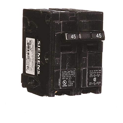 Image of Siemens -HI Q245 45-Amp Double Pole Type QP Circuit Breaker, black