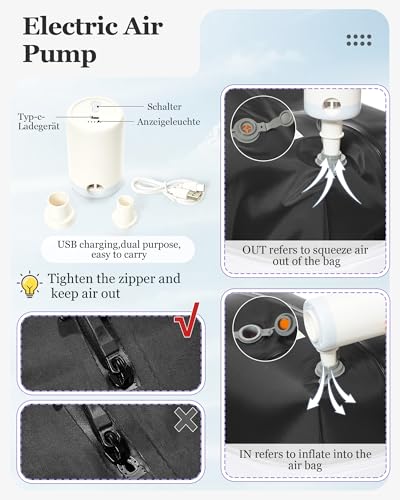 Large Vacuum Travel Backpack Air Vacpack Vacuum Compression Seal Bags with Pump Flight Approved Carry on Luggage Personal item Travel Bag Laptop Backpack with Shoe Compartment Purple4