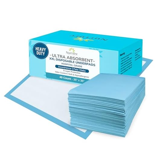 Ultra Absorbent Disposable Bed Pads with Adhesive - 36 x 36 - Extra Thick Underpads for Bedwetting, Incontinence, Furniture, Pets, More - 40 Pack