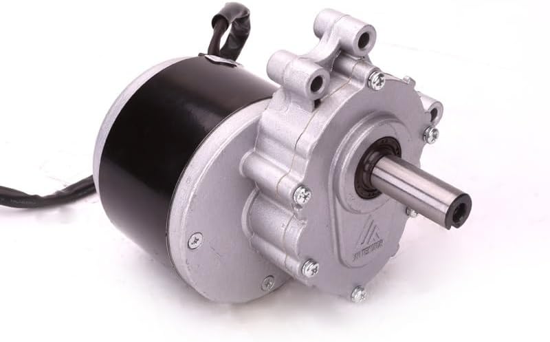 Aoleaby DC Brush Gear Motor, angled view showing mounting points