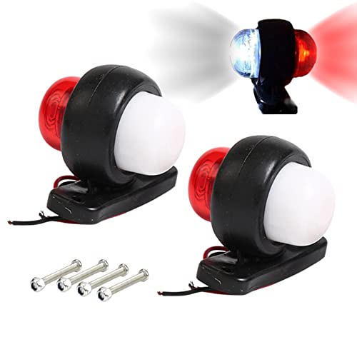Linsition Luz de Marcador Lateral LED ámbar,Luz marcadora LED Luz de gálibo - Luz indicadora Luz de Marcador Lateral Trasera para camión Remolque RV Cabina Barco Autobús Camión Cover