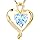 LAVUMO Collier Coeur pour Femme Argent Sterling 925 Or Rose Pendentif D'amour pour Femme Colliers Cadeaux pour Elle Cadeau de Noël Anniversaire,Chaîne Réglable Hypoallergénique (Or-03-Mars)
