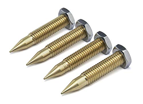 PrecisionGeek M6 35mm Latón puntas spikes de desacople para altavoces 4pz