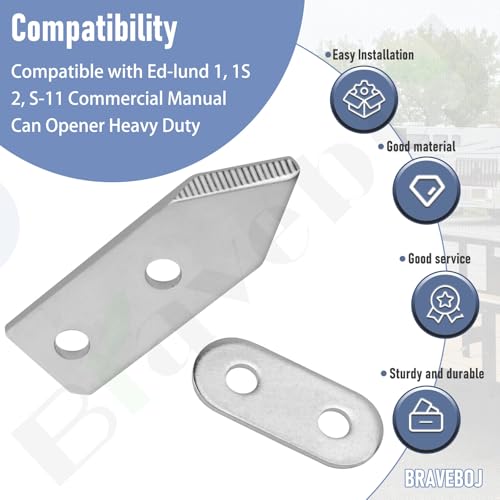 KT1100 Knife and Gear Replacement Kit Compatible with Ed-lund 1, 1S, 2, S-11 Commercial Manual Can Opener Heavy Duty - Quality Materials for Long Service Life by Braveboy - Used condition - Image 2
