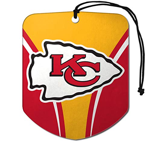 Team ProMark NFL Kansas City Chiefs Air Fresheners2 Pack Shield Design Air Fresheners, Team Colors, One Size