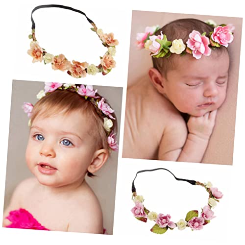 Ipetboom 4pcs Hair Accessories Hijab for Kids Bows Fabric Hairbands for Baby Headband Travel Headgear Elastic - Image 3