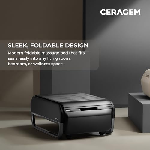 Image of CERAGEM V7, Therapeutic Thermal Massager @Home, Spinal Care Management, FDA Cleared Class II Medical Device, Patented Spinal Scan Technology Customized Massage (Black)