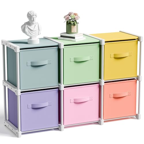 Briwooody 6 Cube Storage Organizer with Shelf Christmas Boxes 11