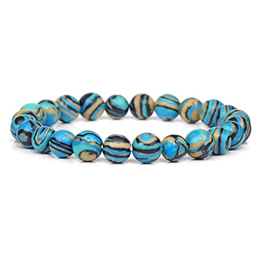 Pulsera de lapislázuli y piedra natural LJIANGD con gemas seleccionadas de 23 cm