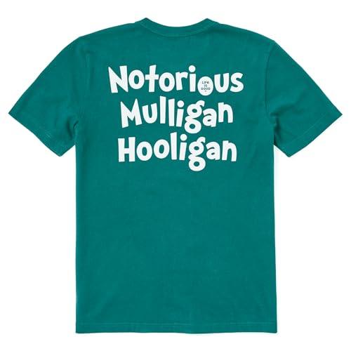 Life is Good Camiseta masculina padrão Grinch Mulligan Hooligan de manga curta, verde abeto